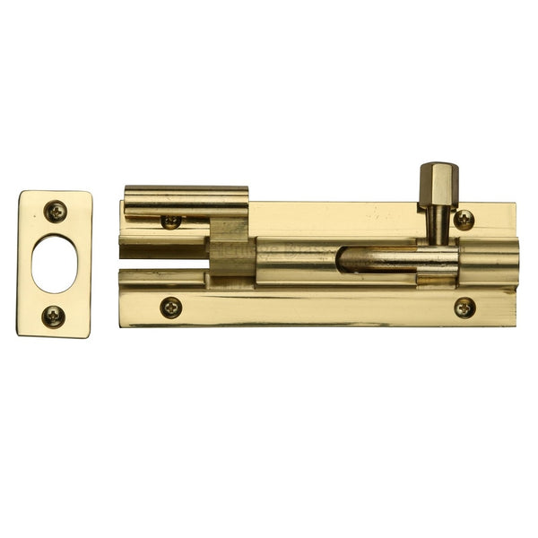 M.Marcus Necked Door Bolt - 102mm (4") - Polished Brass