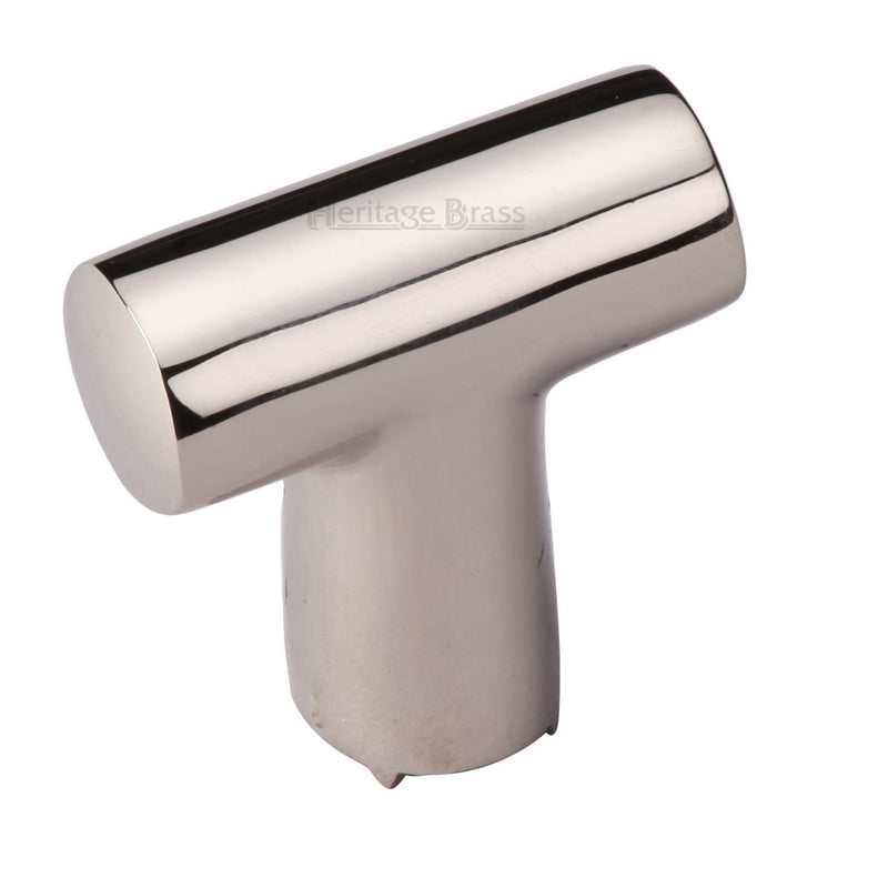 M.Marcus T Shaped Cabinet Knob - Polished Nickel