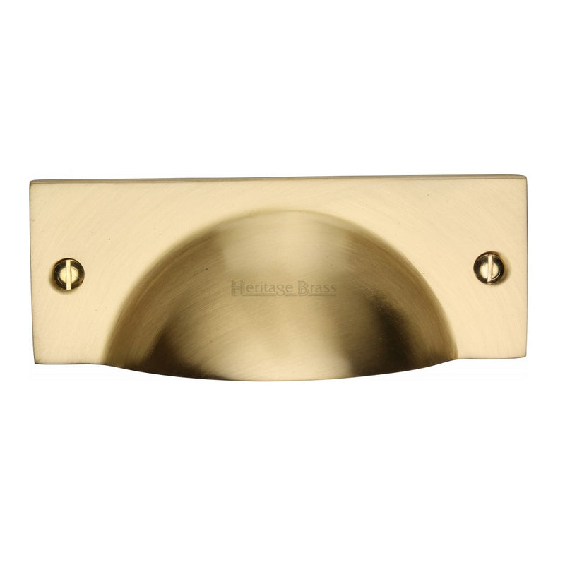 M.Marcus Rectangular Cup Handle Drawer Pull - Satin Brass