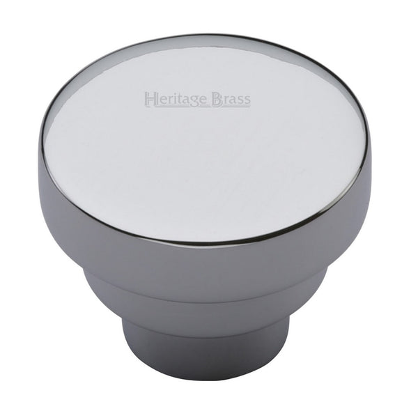 M.Marcus Round Stepped Cabinet Knob 32mm - Polished Chrome
