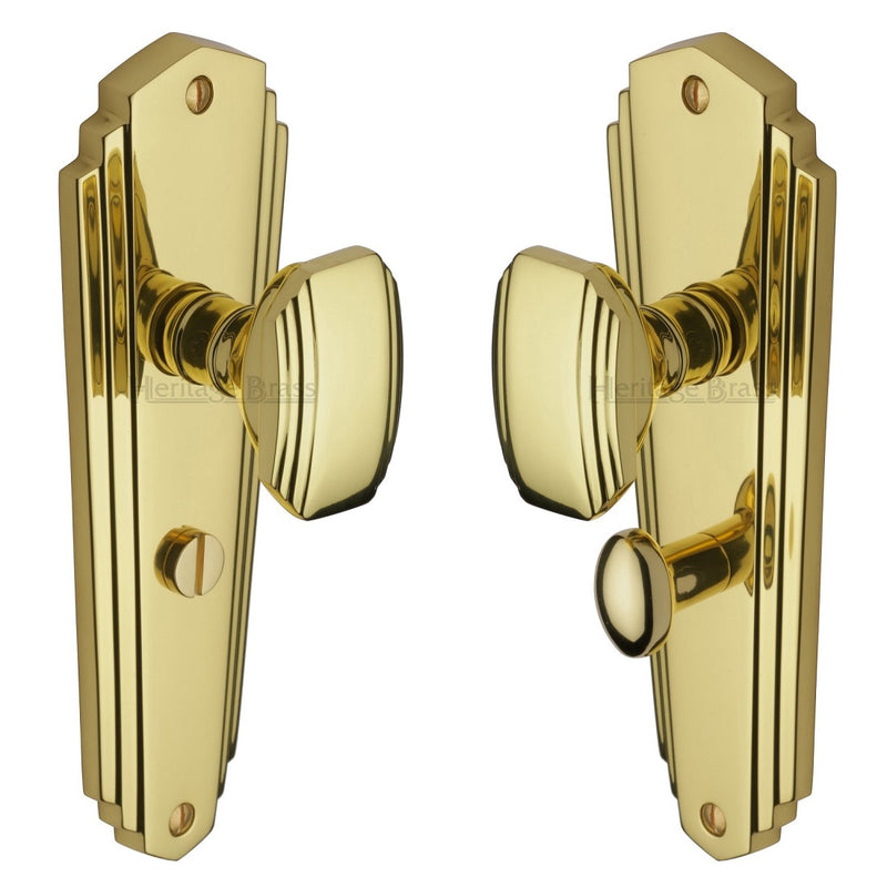 M.Marcus Charlston Bathroom Handles - Polished Brass