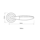 Fortessa Bulbus Lever Handles on Round Rose - Satin Nickel