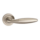 Fortessa Bulbus Lever Handles on Round Rose - Satin Nickel