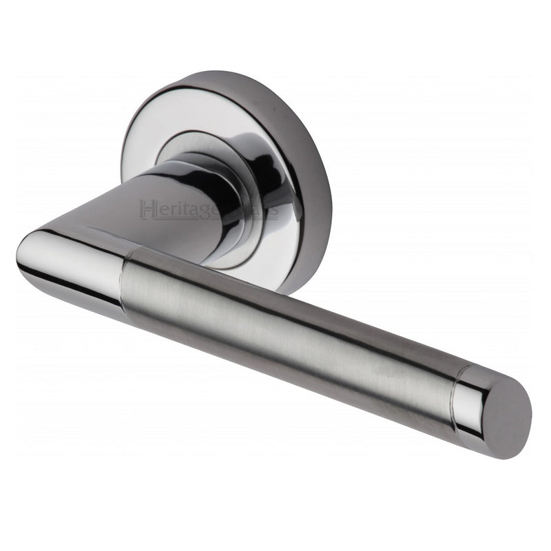 M.Marcus Ellipse Lever Handles on Round Rose - Apollo Finish