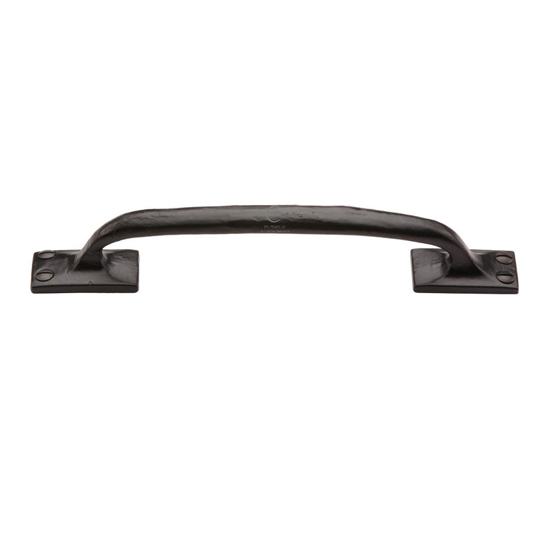 M.Marcus Offset Cabinet Pull 210mm - Smooth Black Iron