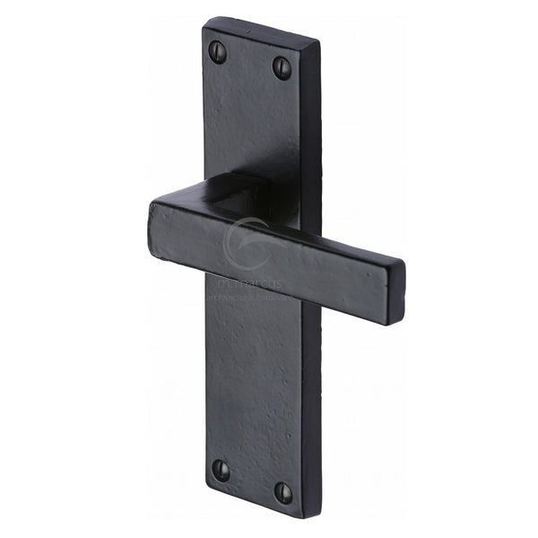 M.Marcus Cheswell Latch Handles - Smooth Black Iron