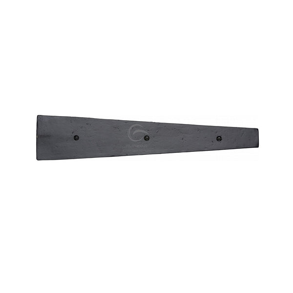 M.Marcus Black Iron Rustic Dummy Strap Hinge - 15 3/4" - Smooth Black Iron