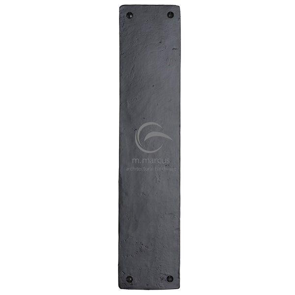 M.Marcus Finger Plate 305mm x 64mm - Smooth Black Iron
