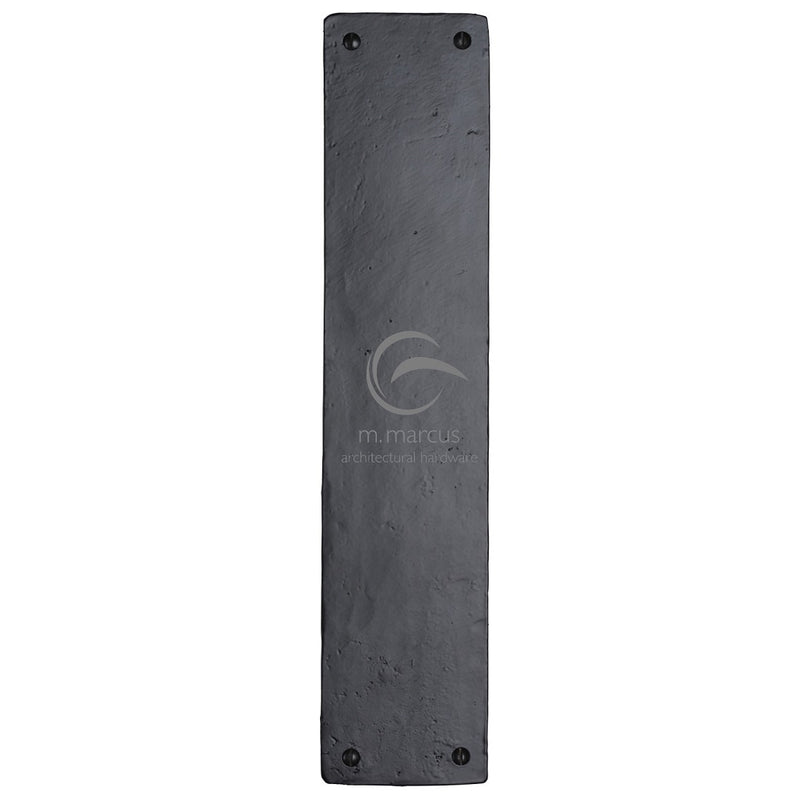 M.Marcus Finger Plate 305mm x 64mm - Smooth Black Iron