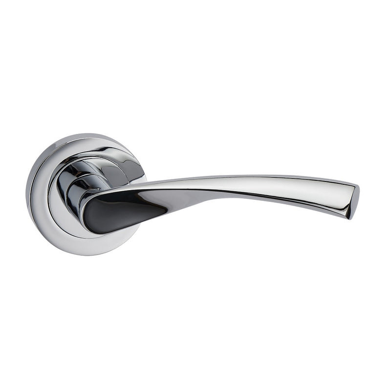 Fortessa Verto Lever Handles on Round Rose - Polished Chrome