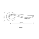 Fortessa Achilles Lever Handles on Round Rose - Polished Chrome