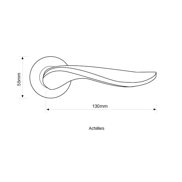 Fortessa Achilles Lever Handles on Round Rose - Polished Chrome