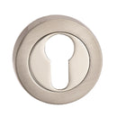 Fortessa Euro Profile Round Escutcheon (pair) - Satin & Polished Nickel Dual Finish