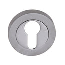 Fortessa Euro Profile Round Escutcheon (pair) - Satin & Polished Chrome Dual Finish