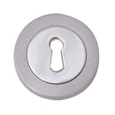 Fortessa Lever Key Round Escutcheon (pair) - Satin Chrome