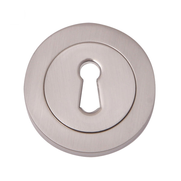 Fortessa Lever Key Round Escutcheon (pair) - Satin Nickel