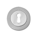 Fortessa Lever Key Round Escutcheon (pair) - Satin & Polished Nickel Dual Finish