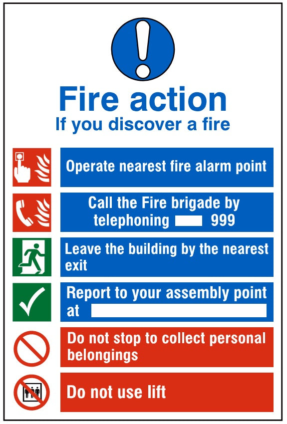 200x300mm Fire Action Sign