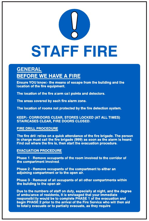 200x300mm Fire Action sign