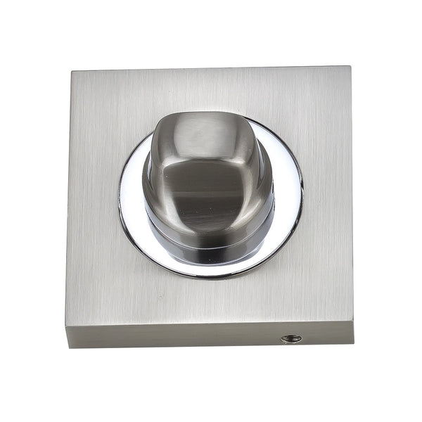 Fortessa Bathroom Square Turn & Release - Satin Nickel & Polished Chrome Dual Finish