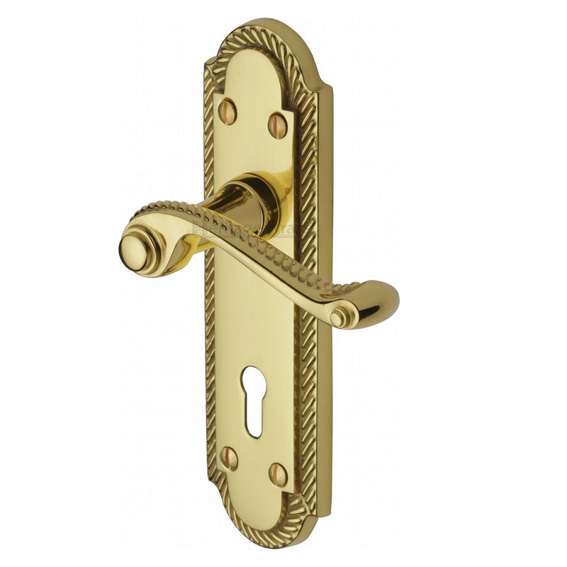 M.Marcus Gainsborough Lock Handles - Polished Brass