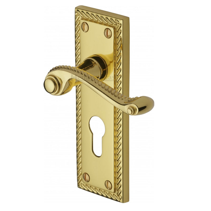 M.Marcus Georgian Euro Handles - Polished Brass