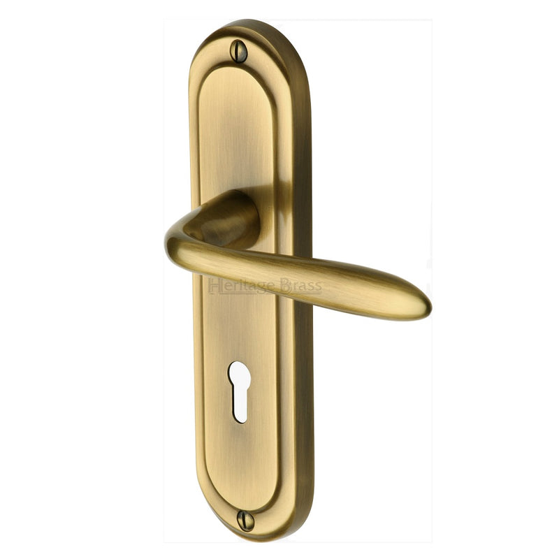 M.Marcus Henley Lock Handles - Antique Brass