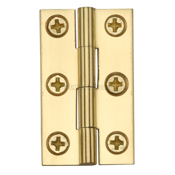 M.Marcus 38x22mm (1 1/2" x 7/8") Butt Hinges (pair) - Polished Brass