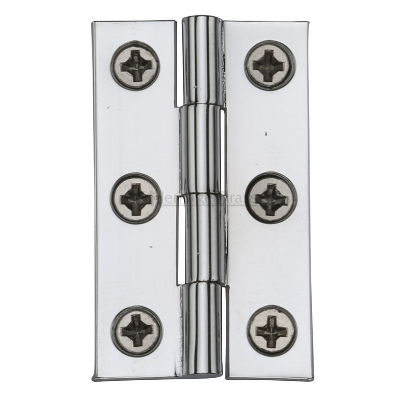 M.Marcus 38x22mm (1 1/2" x 7/8") Butt Hinges (pair) - Polished Chrome