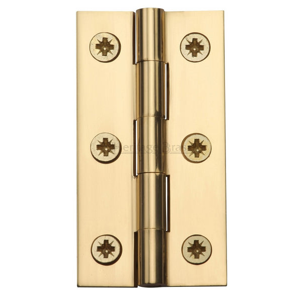 M.Marcus 76x41mm (3" x 1 5/8") Butt Hinges (pair) - Polished Brass