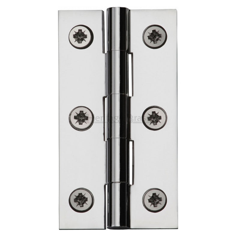 M.Marcus 76x41mm (3" x 1 5/8") Butt Hinges (pair) - Polished Chrome