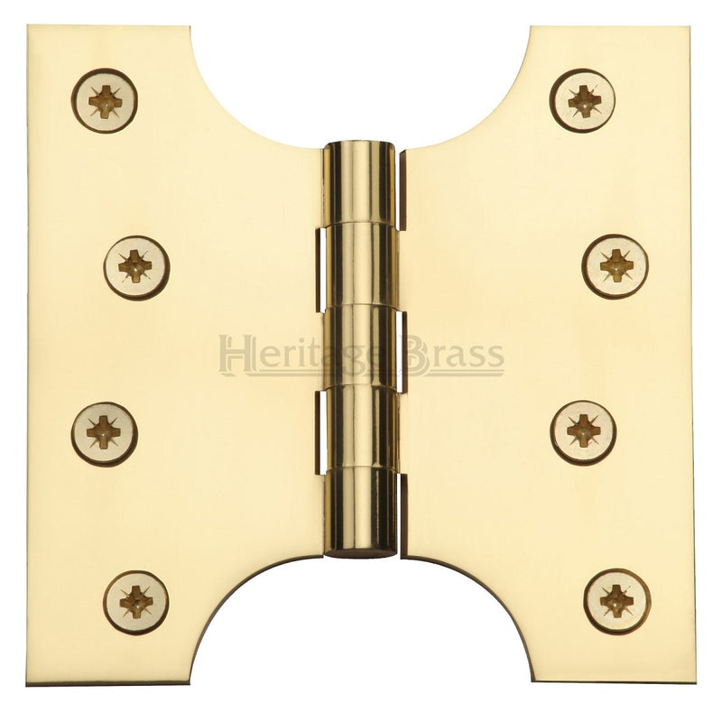 M.Marcus 102x102mm (4" x 4") Parliament Hinges (pair) - Polished Brass