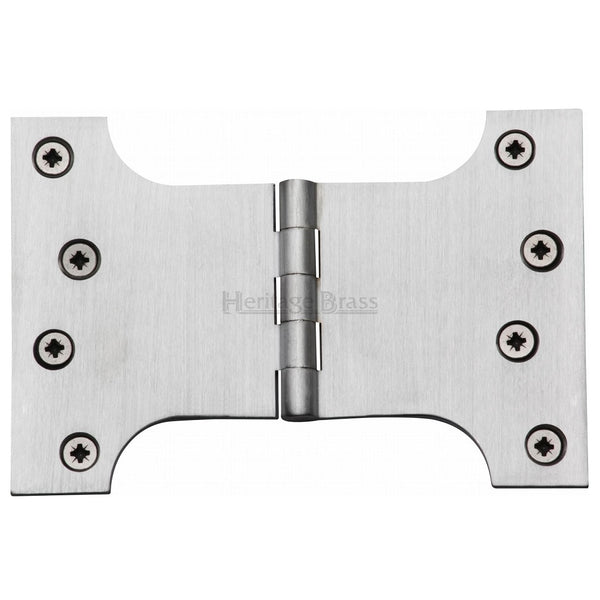 M.Marcus 102x152mm (4" x 6") Parliament Hinges (pair) - Satin Chrome