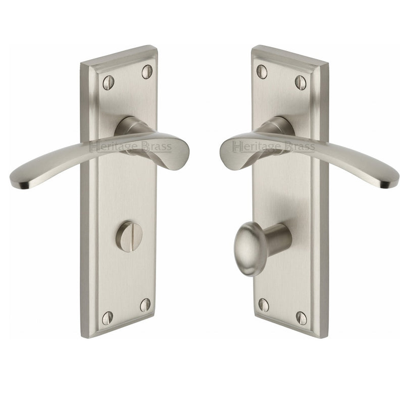 M.Marcus Hilton Bathroom Handles - Satin Nickel