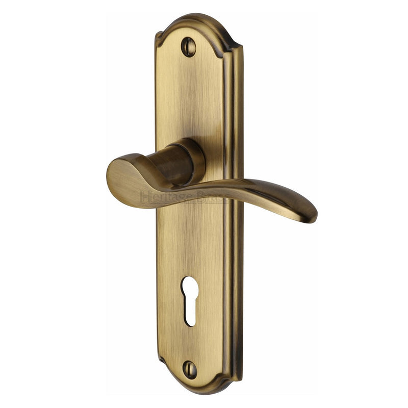 M.Marcus Howard Lock Handles - Antique Brass