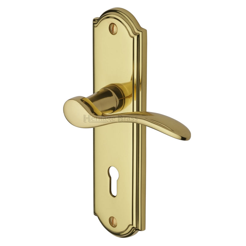M.Marcus Howard Lock Handles - Polished Brass