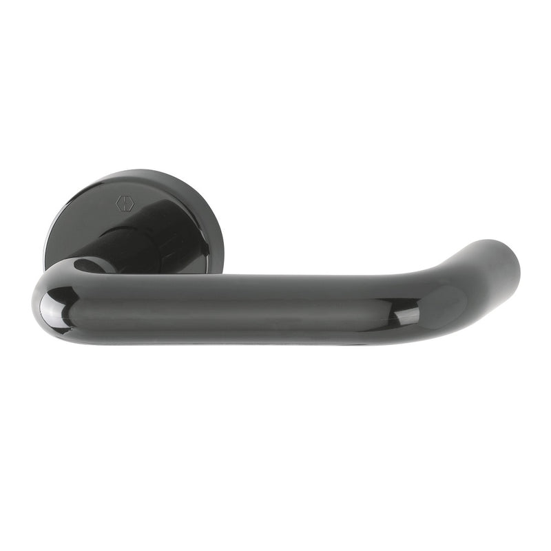 Hoppe Paris 21mmØ Return to Door Nylon Lever Handles on Round Rose - Anthracite Grey RAL7016