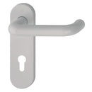 Hoppe Paris 21mmØ Return to Door Nylon Lever Handles on Euro Plate (72mm centres) - Dove Grey RAL7506