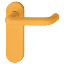 Hoppe Paris 21mmØ Return to Door Nylon Lever Handles on Latch Plate - Yellow RAL1004