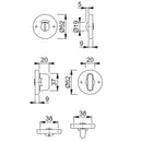 Hoppe Nylon Bathroom Turn & Release - Diamond White RAL9016