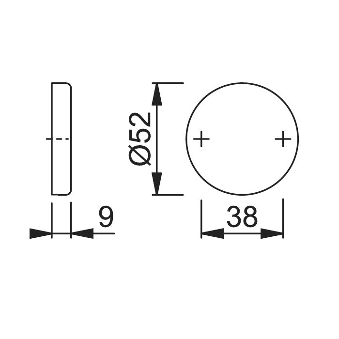 Hoppe Nylon Blank Escutcheon (pair) - Red RAL3003