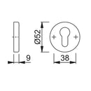 Hoppe Nylon Euro Profile Escutcheon (pair) - Claret (Burgundy) RAL3005
