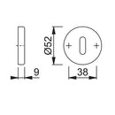 Hoppe Nylon Lever Key Escutcheon (pair) - Ebony Black RAL9017