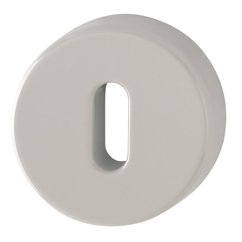 Hoppe Nylon Lever Key Escutcheon (pair) - Dove Grey RAL7506