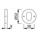 Hoppe Nylon Oval Profile Escutcheon (pair) - Green RAL6016