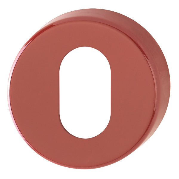 Hoppe Nylon Oval Profile Escutcheon (pair) - Red RAL3003