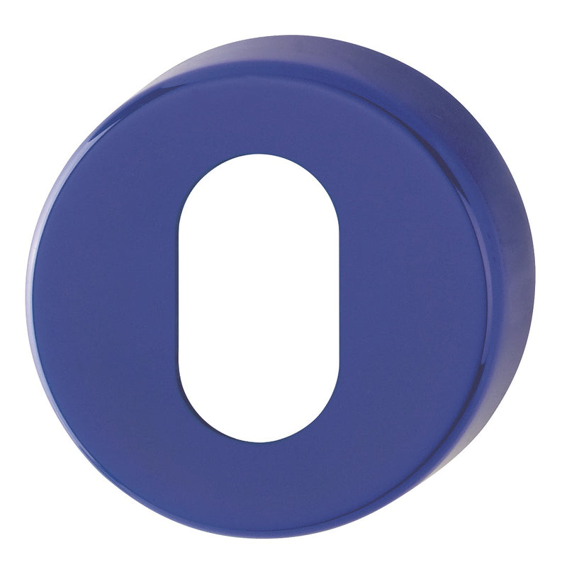 Hoppe Nylon Oval Profile Escutcheon (pair) - Cobalt Blue RAL5002