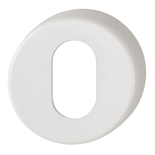 Hoppe Nylon Oval Profile Escutcheon (pair) - Diamond White RAL9016