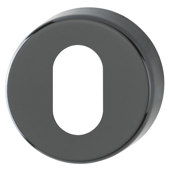 Hoppe Nylon Oval Profile Escutcheon (pair) - Ebony Black RAL9017