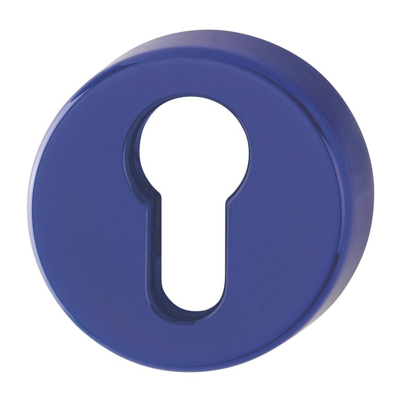 Hoppe Nylon Euro Profile Escutcheon (pair) - Cobalt Blue RAL5002